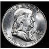 Image 2 : 1958-d Franklin Half Dollar 50c Grades Select+ Unc