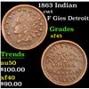 Image 1 : 1863 Indian Civil War Token 1c Grades xf+