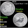 Image 1 : 1831 Capped Bust Half Dime 1/2 10c Grades f details