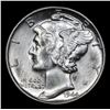Image 2 : 1944-p Mercury Dime 10c Grades GEM+ Unc
