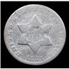 Image 2 : 1851 Three Cent Silver 3cs Grades vf+