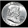 Image 2 : 1958-p Franklin Half Dollar 50c Grades Select+ Unc