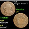 Image 1 : 1806 Draped Bust Half Cent 1/2c Grades g+