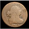 Image 2 : 1806 Draped Bust Half Cent 1/2c Grades g+