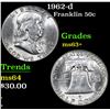 Image 1 : 1962-d Franklin Half Dollar 50c Grades Select+ Unc