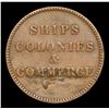 Image 3 : 1835 Ships, Colonies, And Commerce Civil War Token 1c Grades vf++