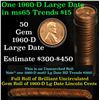 Image 1 : Full roll of 1960-d Lincoln Cents 1c Uncirculated Condition