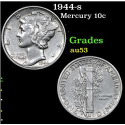 1944-s Mercury Dime 10c Grades Select AU