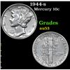 Image 1 : 1944-s Mercury Dime 10c Grades Select AU