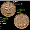 Image 1 : 1907 Indian Cent 1c Grades Select AU