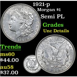 1921-p Morgan Dollar $1 Grades Unc Details