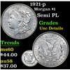 Image 1 : 1921-p Morgan Dollar $1 Grades Unc Details