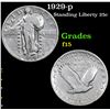 Image 1 : 1929-p Standing Liberty Quarter 25c Grades f+