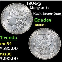 1904-p Morgan Dollar $1 Grades Select+ Unc