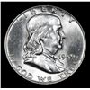 Image 2 : 1959-d Franklin Half Dollar 50c Grades Choice Unc+ FBL