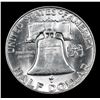 Image 3 : 1959-d Franklin Half Dollar 50c Grades Choice Unc+ FBL