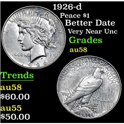 1926-d Peace Dollar $1 Grades Choice AU/BU Slider