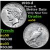 Image 1 : 1926-d Peace Dollar $1 Grades Choice AU/BU Slider