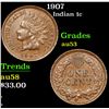 Image 1 : 1907 Indian Cent 1c Grades Select AU