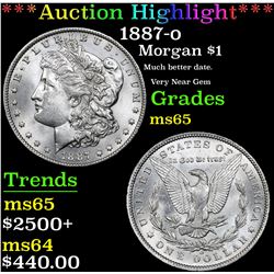 ***Auction Highlight*** 1887-o Morgan Dollar $1 Graded GEM Unc By USCG (fc)