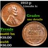 Image 1 : 1912-p Lincoln Cent 1c Grades Unc Details