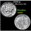 Image 1 : 1936-p Mercury Dime 10c Grades Select+ Unc