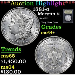 ***Auction Highlight*** 1881-o Morgan Dollar $1 Graded Choice+ Unc By USCG (fc)
