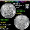 Image 1 : ***Auction Highlight*** 1881-o Morgan Dollar $1 Graded Choice+ Unc By USCG (fc)