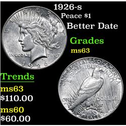 1926-s Peace Dollar $1 Grades Select Unc