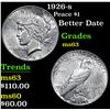 Image 1 : 1926-s Peace Dollar $1 Grades Select Unc