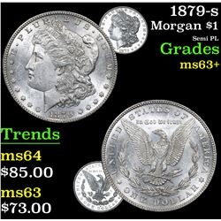 1879-s Morgan Dollar $1 Grades Select+ Unc