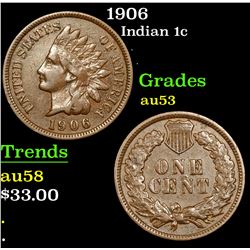 1906 Indian Cent 1c Grades Select AU