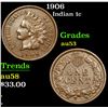 Image 1 : 1906 Indian Cent 1c Grades Select AU