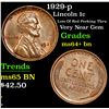 Image 1 : 1929-p Lincoln Cent 1c Grades Choice+ Unc BN