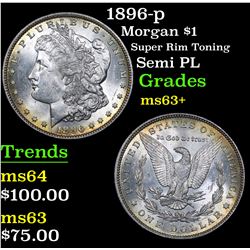 1896-p Morgan Dollar $1 Grades Select+ Unc