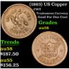 Image 1 : (1863) US Copper Civil War Token 1c Grades Choice AU/BU Slider