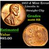 Image 1 : 1957-d Mint Error Lincoln Cent 1c Grades GEM+ Unc RB