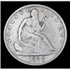 Image 2 : 1858-p Seated Half Dollar 50c Grades vf+