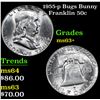 Image 1 : 1955-p Bugs Bunny Franklin Half Dollar 50c Grades Select+ Unc