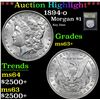 Image 1 : ***Auction Highlight*** 1894-o Morgan Dollar $1 Graded Select+ Unc By USCG (fc)