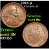 Image 1 : 1918-p Lincoln Cent 1c Grades Select Unc BN