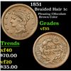 1851 Braided Hair Large Cent 1c Grades vf++