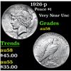 Image 1 : 1926-p Peace Dollar $1 Grades Choice AU/BU Slider