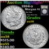 ***Auction Highlight*** 1894-o Morgan Dollar $1 Graded Choice AU/BU Slider By USCG (fc)