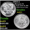 Image 1 : 1883-o Morgan Dollar $1 Grades Choice+ Unc