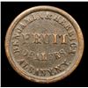 Image 3 : 1863 Fruit Dealers Civil War Token 1c Grades vf+