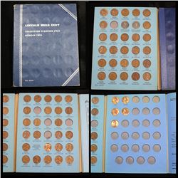 Partial Lincoln cent book 1941-1960, 59 coins