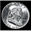 Image 2 : 1953-p Franklin Half Dollar 50c Grades Select Unc+ FBL