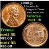 Image 1 : 1909-p Lincoln Cent 1c Grades Choice+ Unc RB