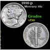 Image 1 : 1916-p Mercury Dime 10c Grades vf++